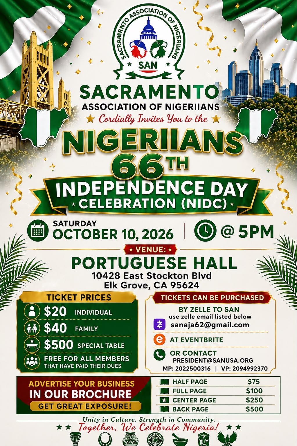 Nigerians 66th Independence Day Celebration (NIDC) flyer